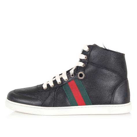 scarpe gucci sneakers alte nere|sneaker donna gucci.